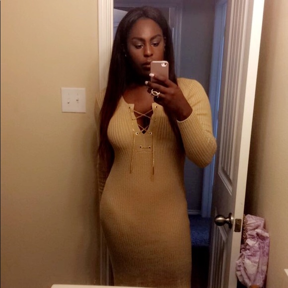 MICHAEL Michael Kors | Dresses | Michael Kors Gold Sweater Dress | Poshmark